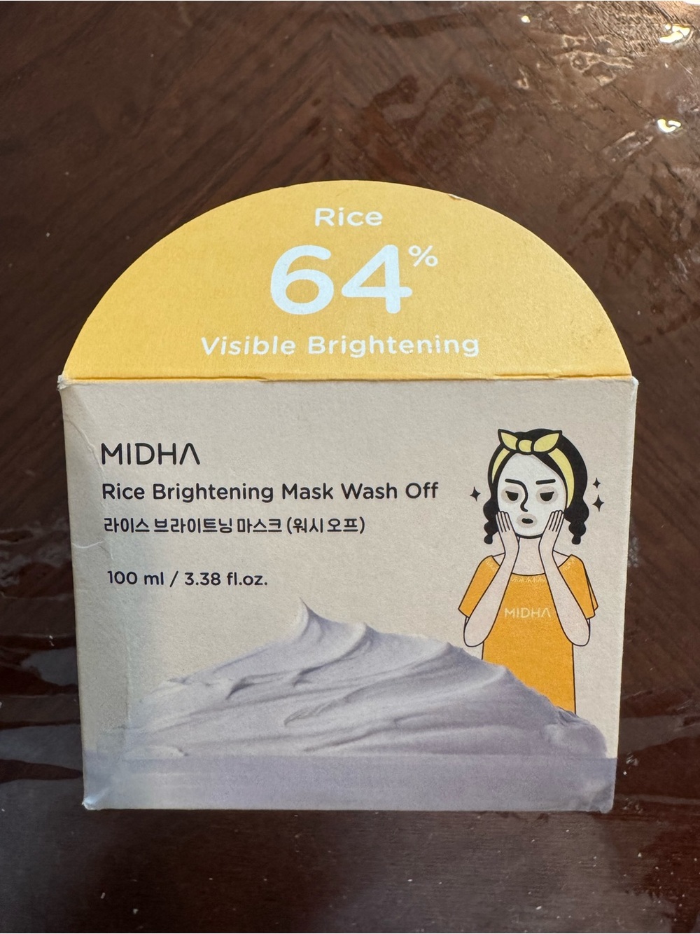 MIDHA Rice Brightening Wash-Off Mask — 100ml